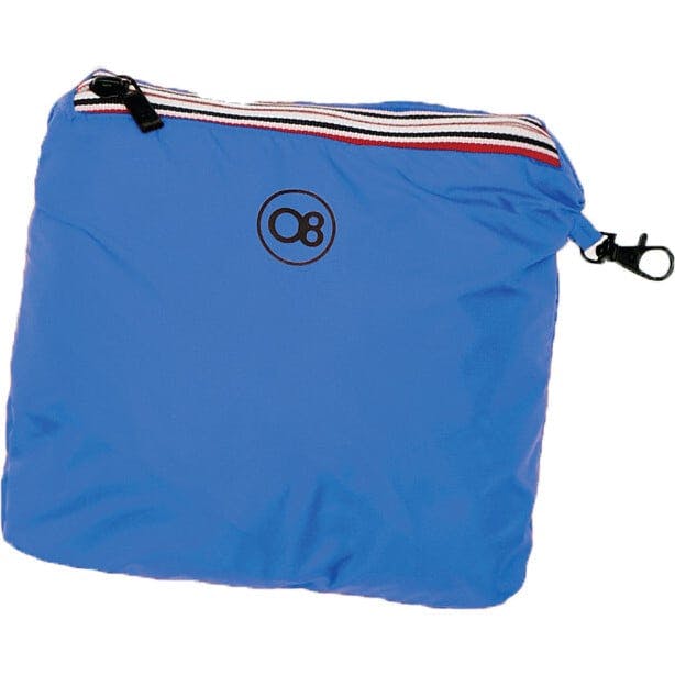 Navy full zip packable rain jacket and windbreaker