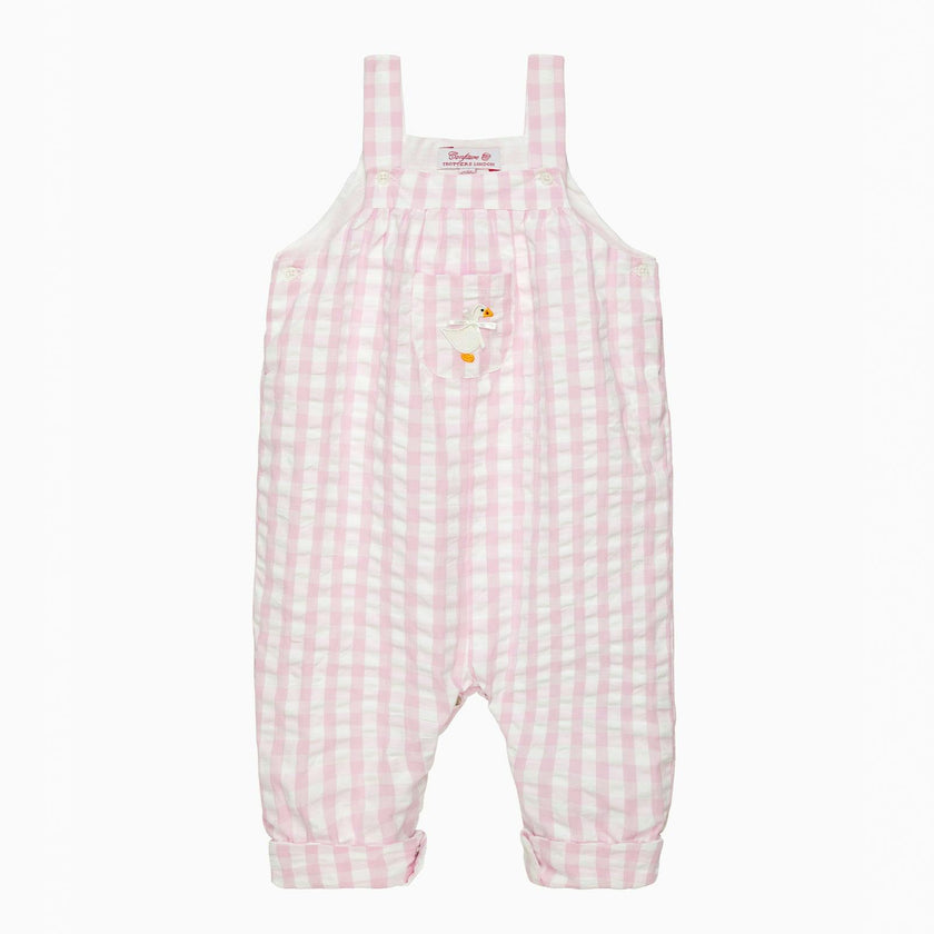 Baby Duck Gingham Dungarees