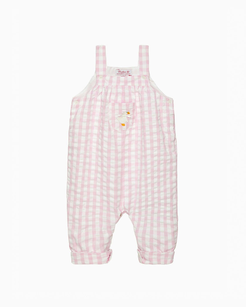 Baby Duck Gingham Dungarees