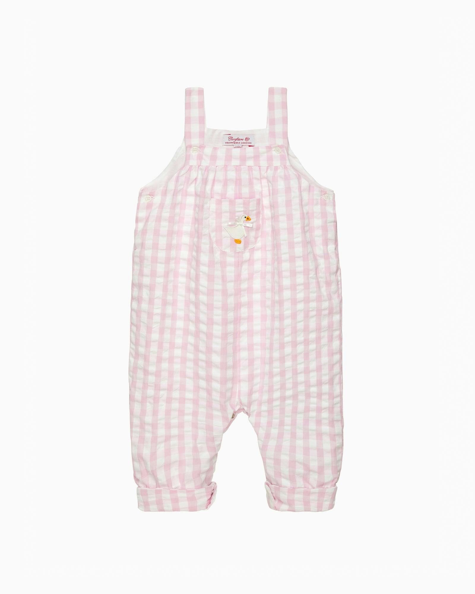 Baby Duck Gingham Dungarees
