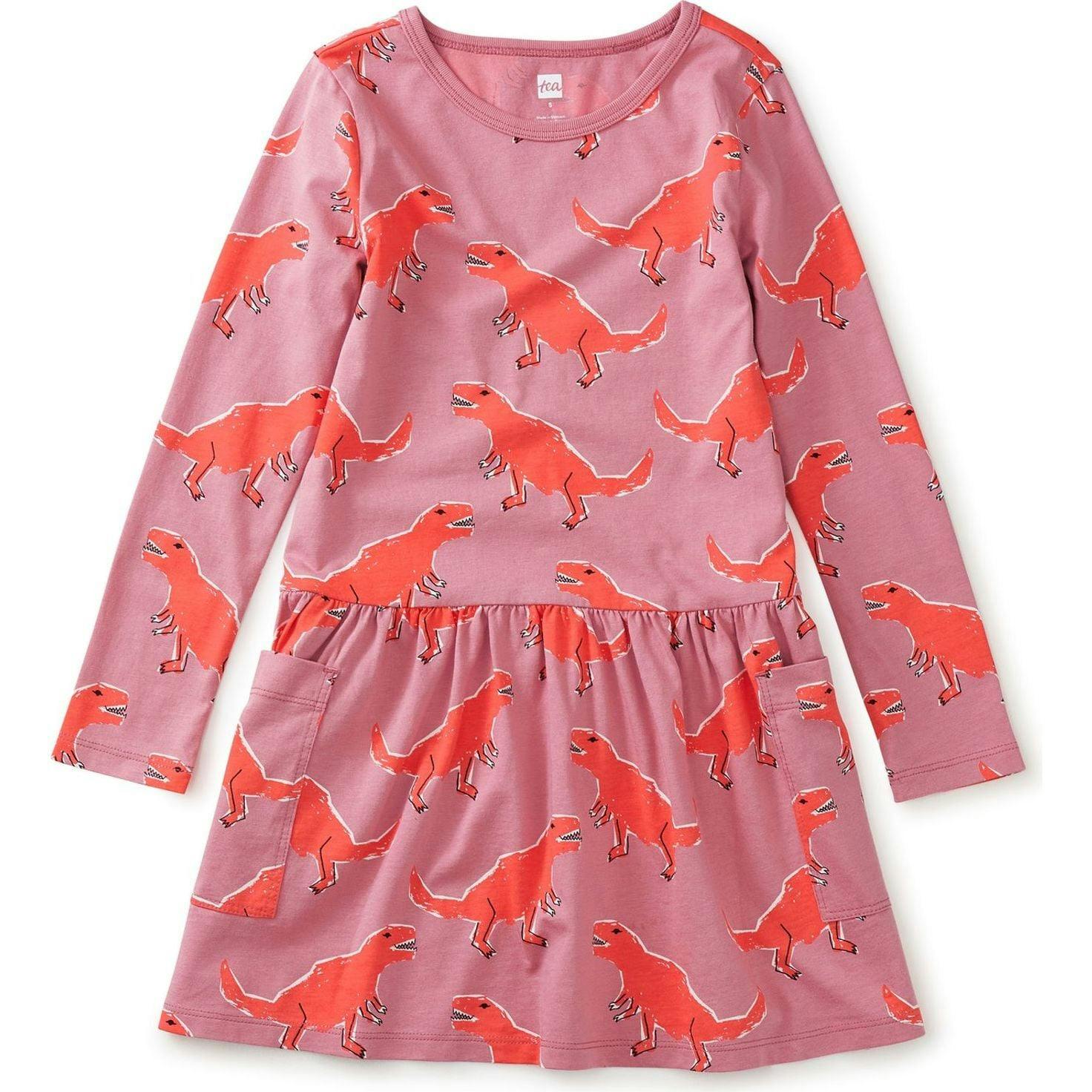 Long Sleeve Pocket Dress, Pink
