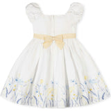 Organic Puff Sleeve Sateen Party Dress, White