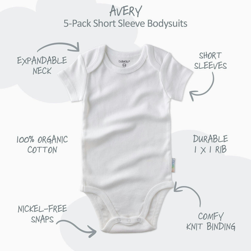 AVERY 10-Pack Short Sleeve Bodysuits