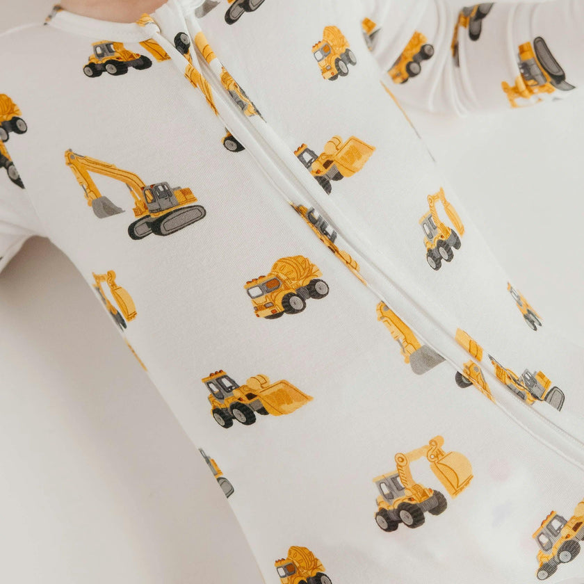 Bamboo Convertible Zip-Up Footie Pajama - Dozer