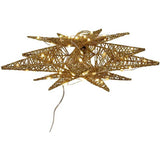 15-Inch Twinkling LED Gold Starburst Tree Topper