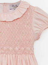 Willow Rose Hand Smocked Dress in Pink