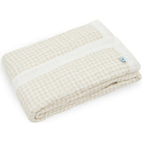 Cotton Muslin Baby Quilt - Tan Gingham