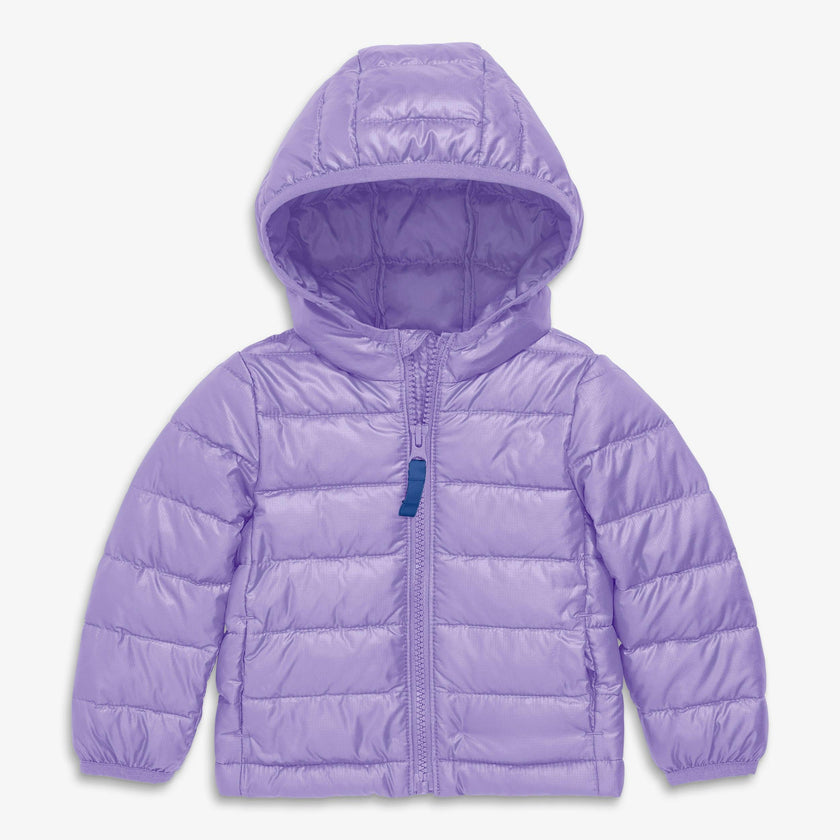 Baby lightweight puffer jacket in solids