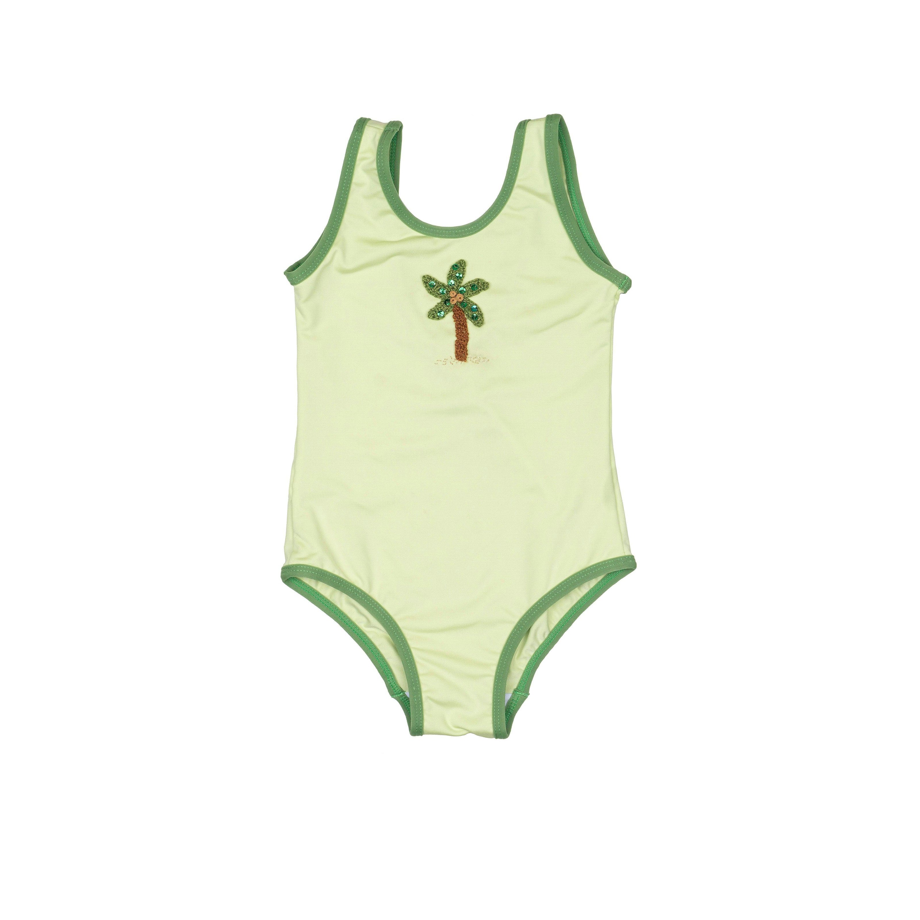 Palm Swimsuit in Pale Green