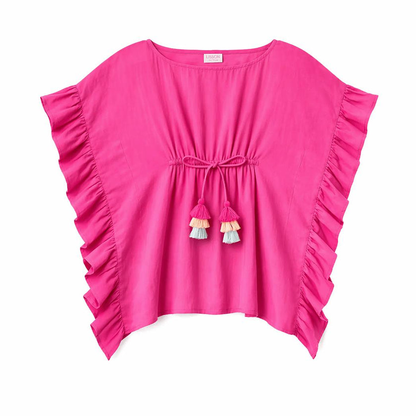 Girl's Tassel Kaftan, Hot Pink | LEA