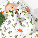Christmas Tree Farm Bamboo Convertible Footie