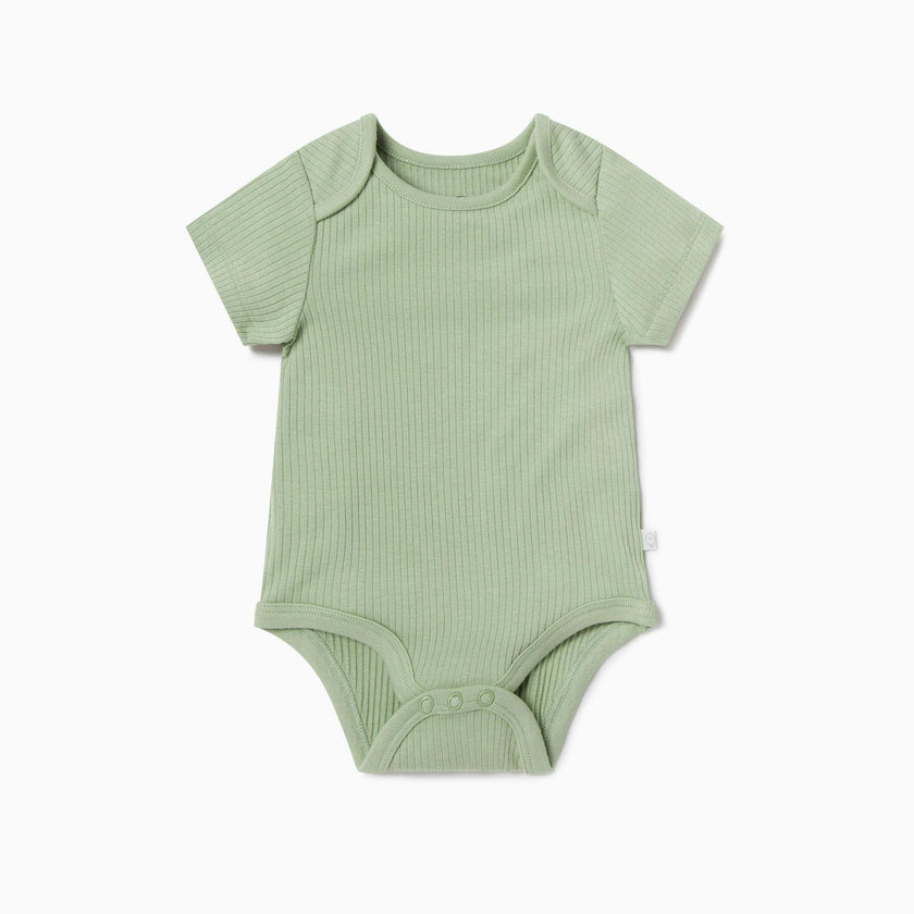 Ribbed Short Sleeve Bodysuit