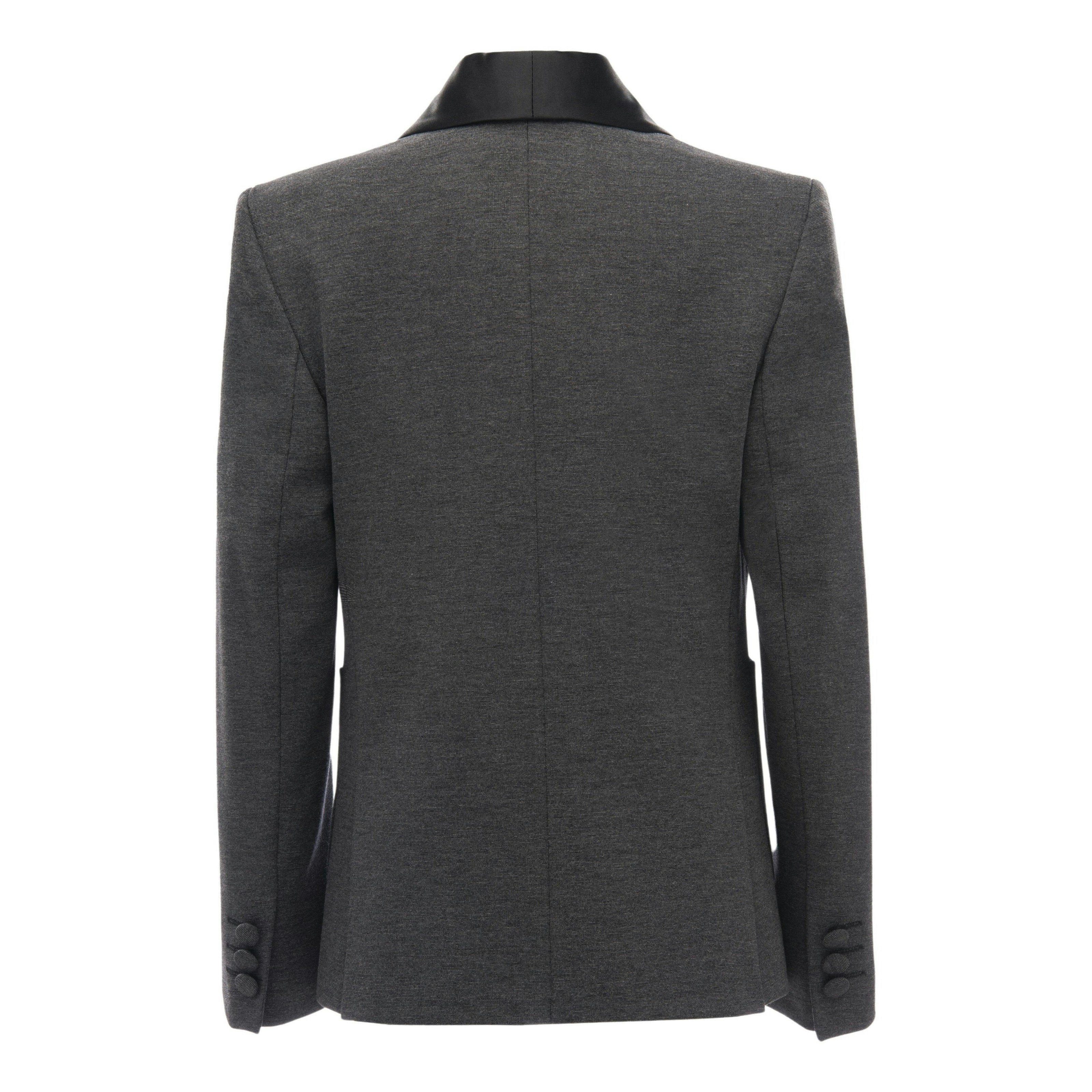 Gray Shawl Lapel Blazer