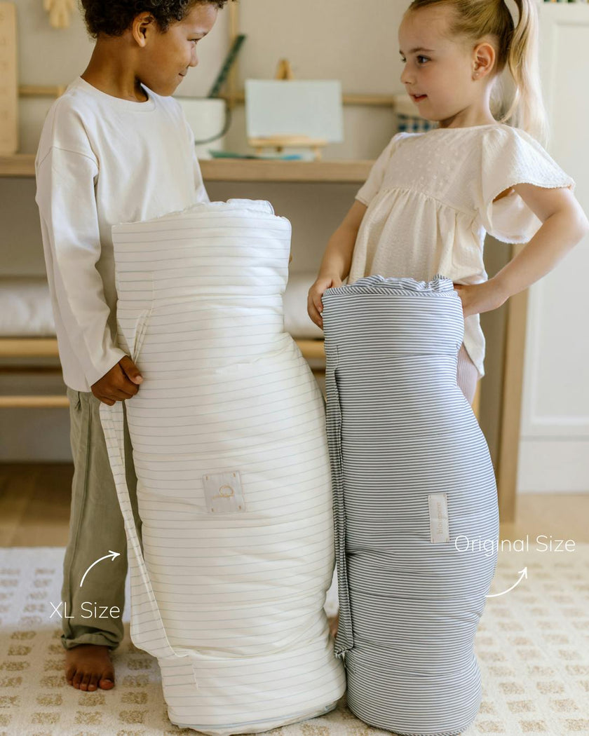 [NEW] XL Organic Nap Mat- Blue Stripe