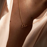 Initial Necklace, 14k Yellow Gold Filled
