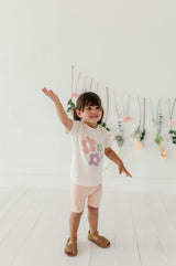 Girl's Short Sleeve Tee in Summer Blooms