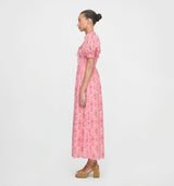 The Scarlett Nap Dress - Pink Palm Ikat