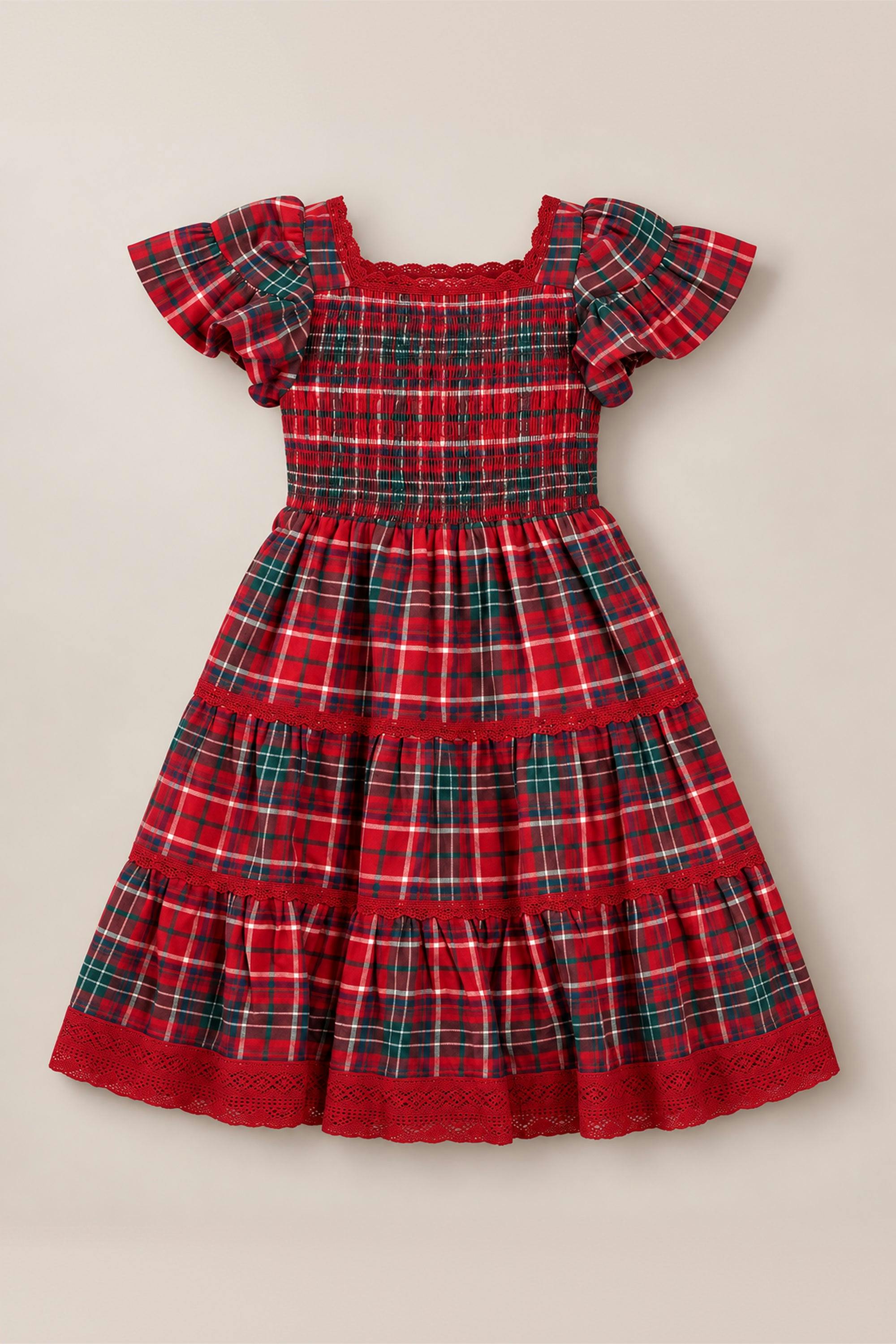 Mini Rosario Dress in Christmas Cheer Plaid
