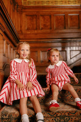 Baby Hawthorn Romper in Candy Cane Stripe