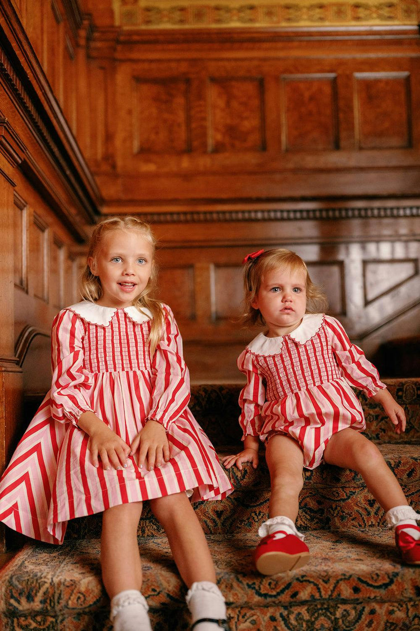 Baby Hawthorn Romper in Candy Cane Stripe