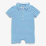 Clearance baby polo shortie in mini stripe