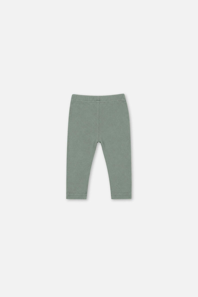 Baby Rib Leggings Green Printed Green