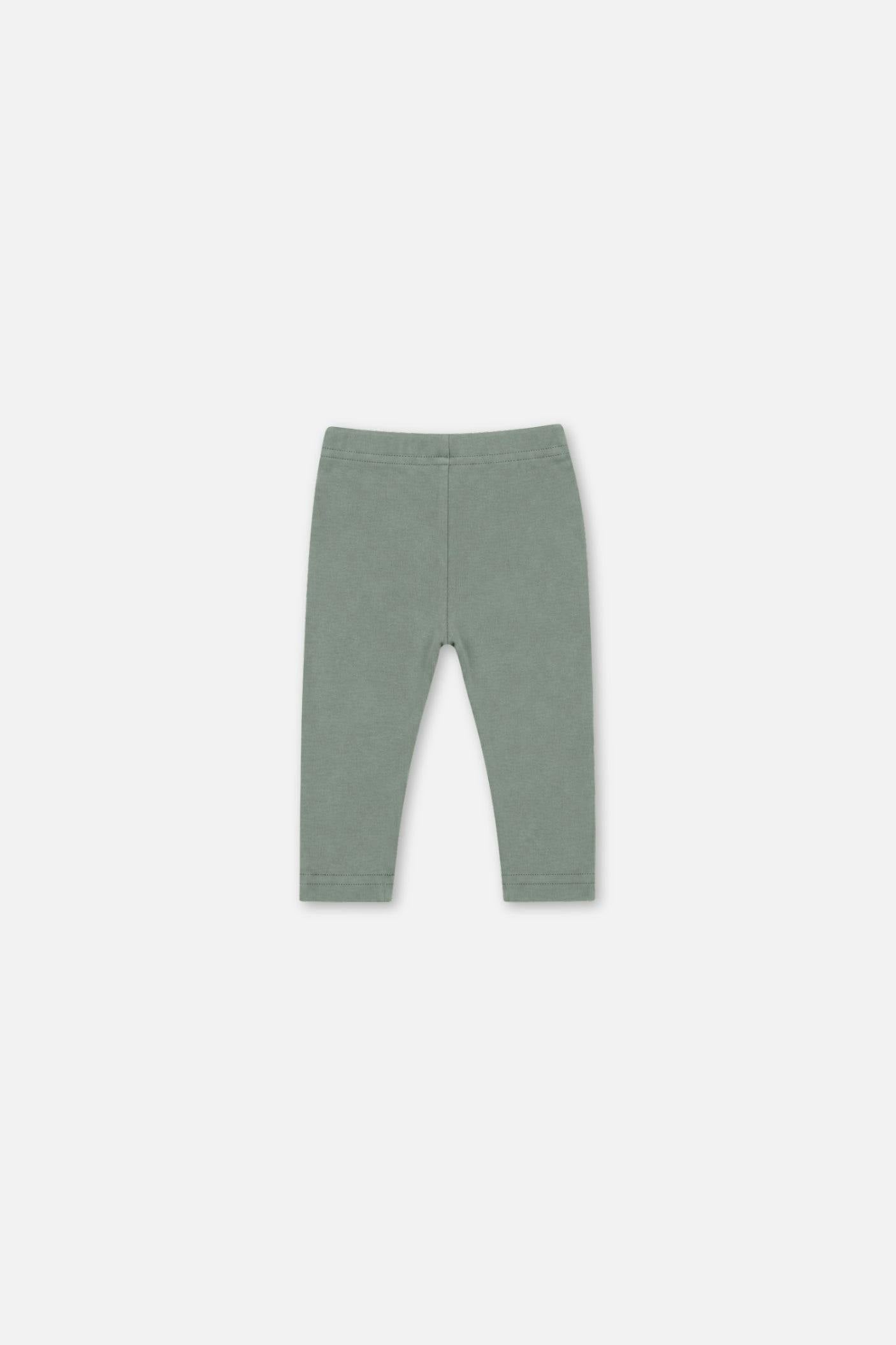 Baby Rib Leggings Green Printed Green