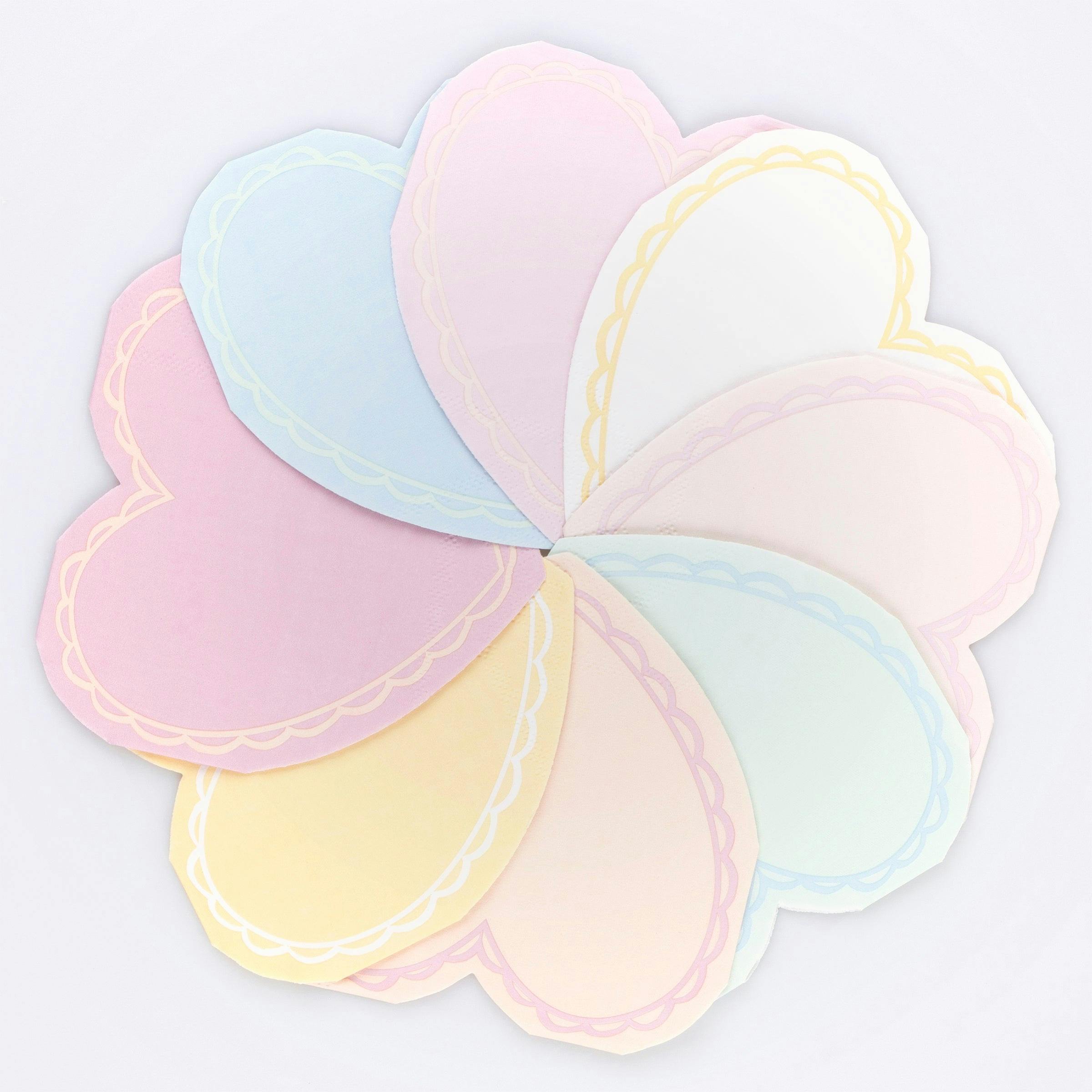 Pastel Heart Large Napkins