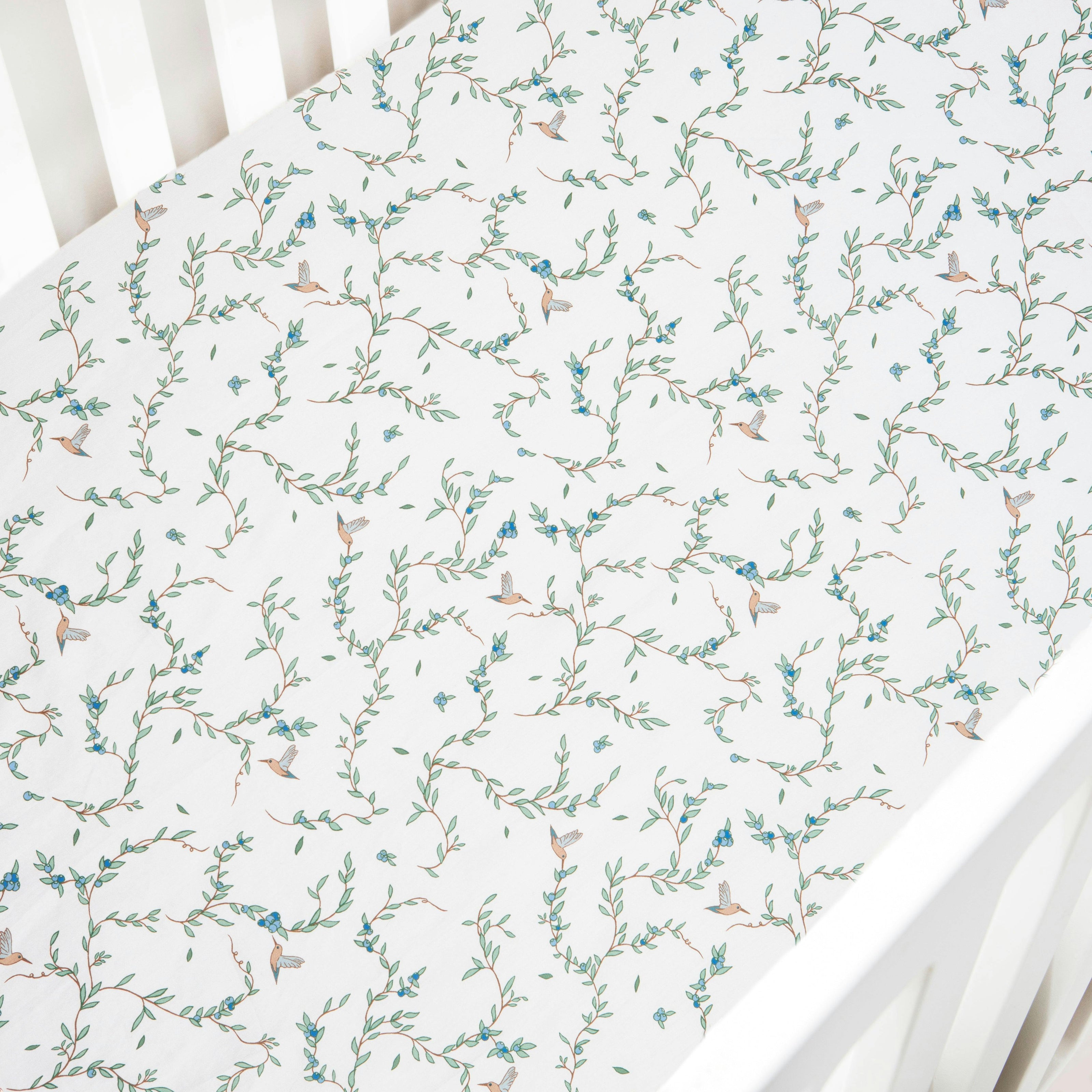 Secret Garden Print Crib Sheet