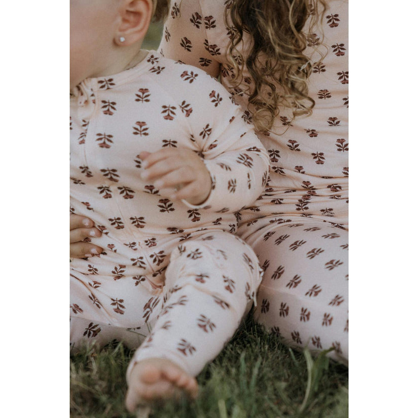 Modal Convertible Footy Pajamas in Wild Rose