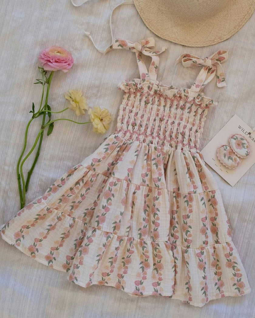 Crochet Clip Set in Pink Reverie Rose