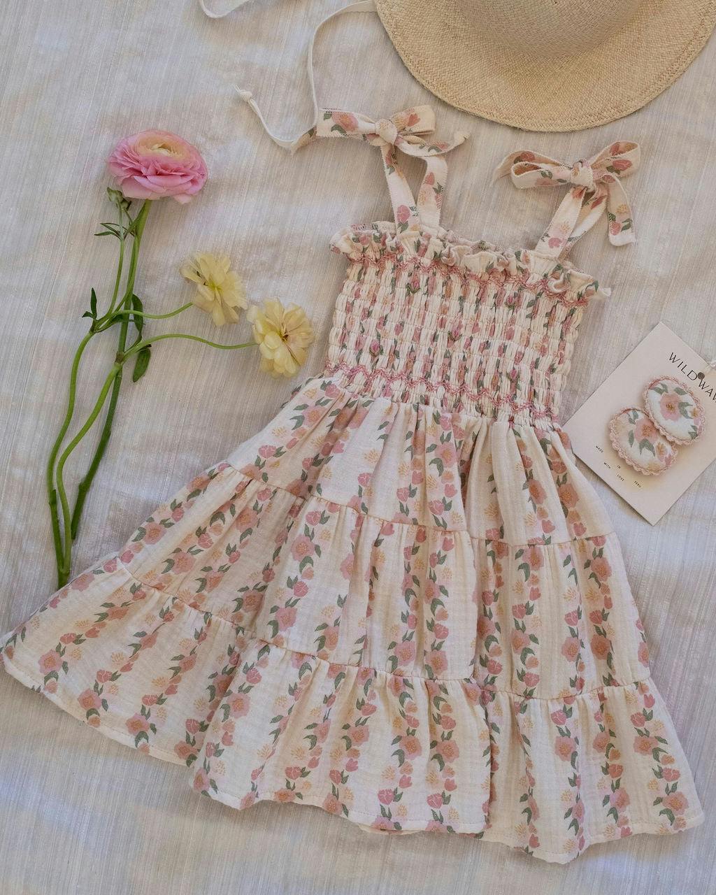 Crochet Clip Set in Pink Reverie Rose