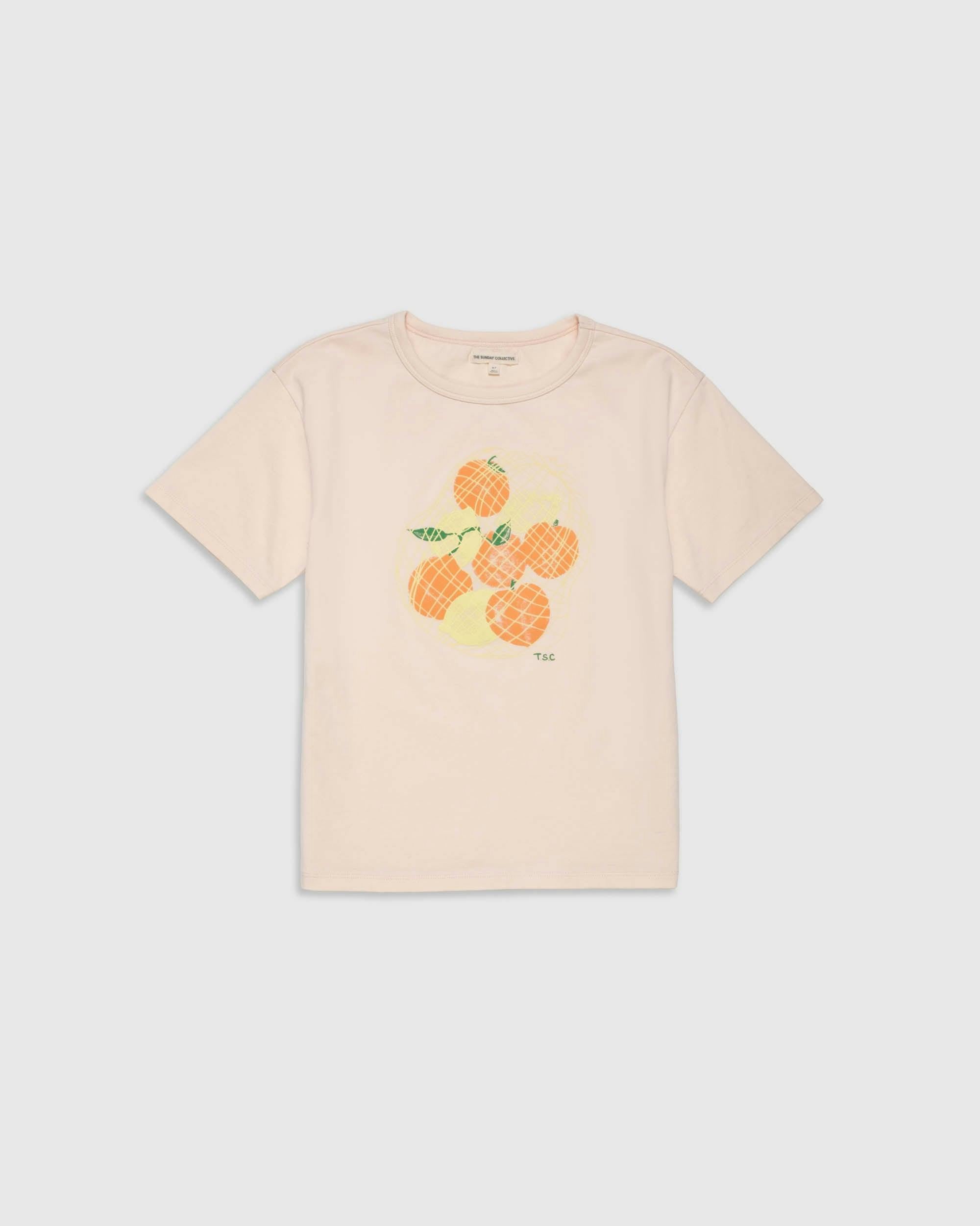 Organic Weekend Tee in Peach Mixed Fruit