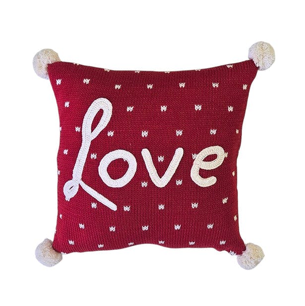 Love Pom Pom Pillow