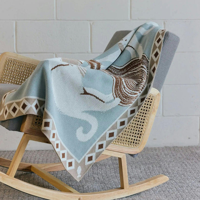 Catch of the Day Knit Mini Blanket