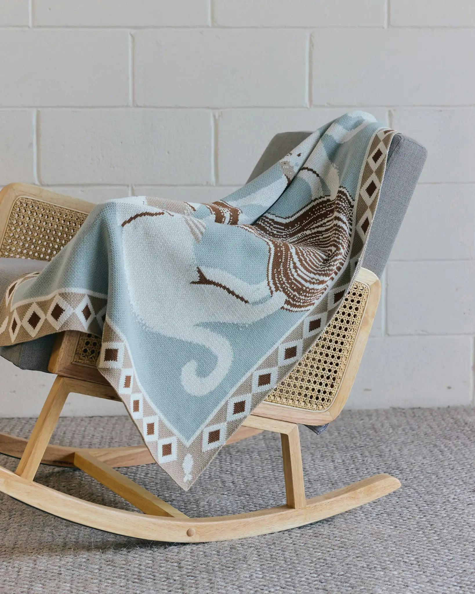 Catch of the Day Knit Mini Blanket