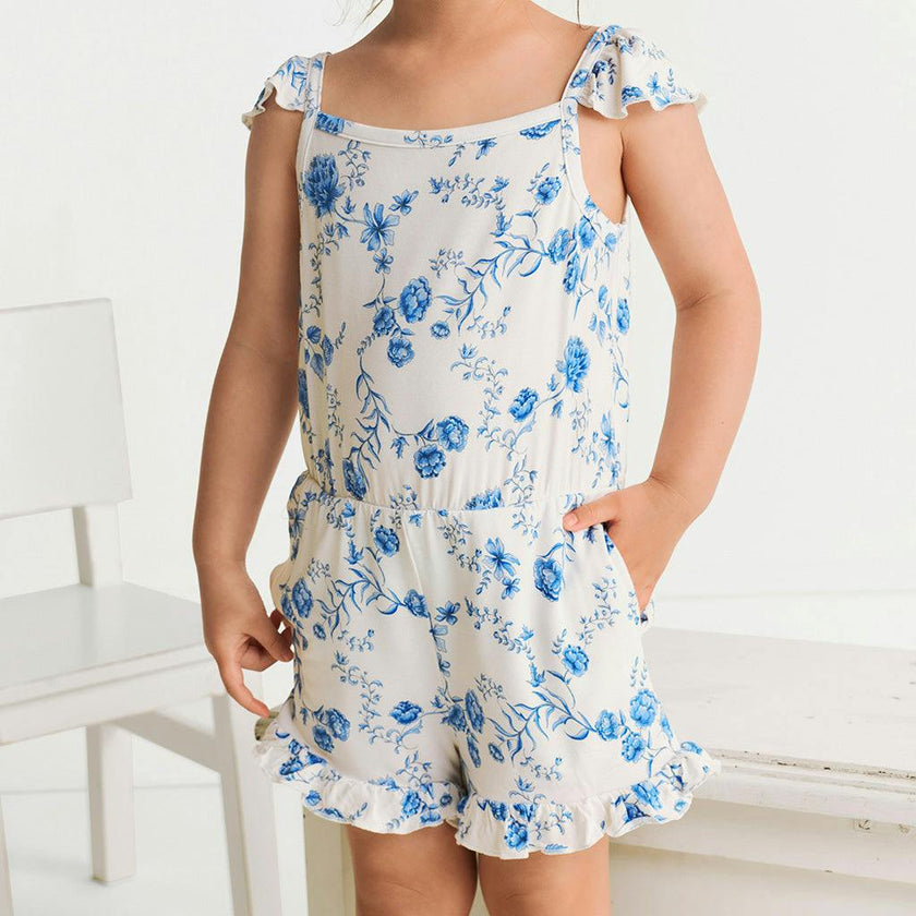 Hattie Flutter Sleeve Ruffled Romper