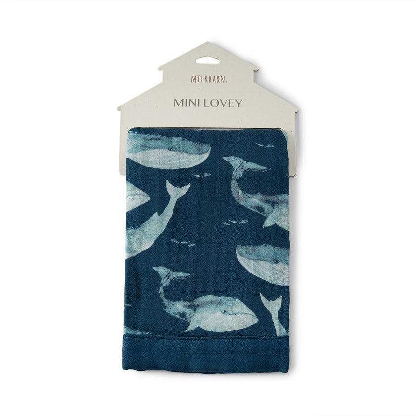 Blue Mini Lovey Two-Layer Muslin Security Blanket