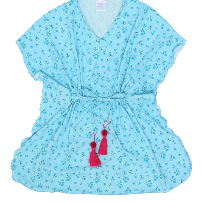 LIDIA BLUE PETAL COVER UP DRESS