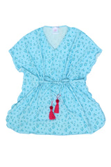 LIDIA BLUE PETAL COVER UP DRESS