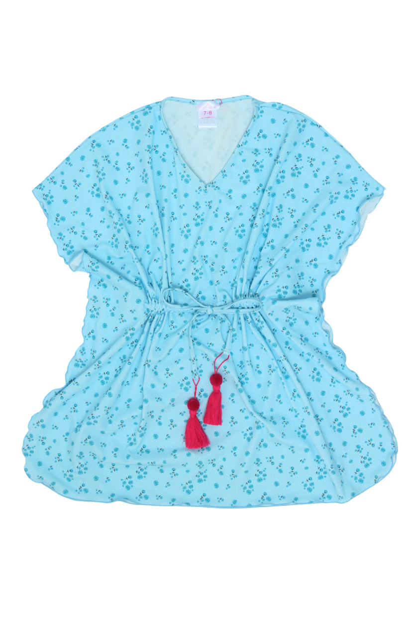 LIDIA BLUE PETAL COVER UP DRESS