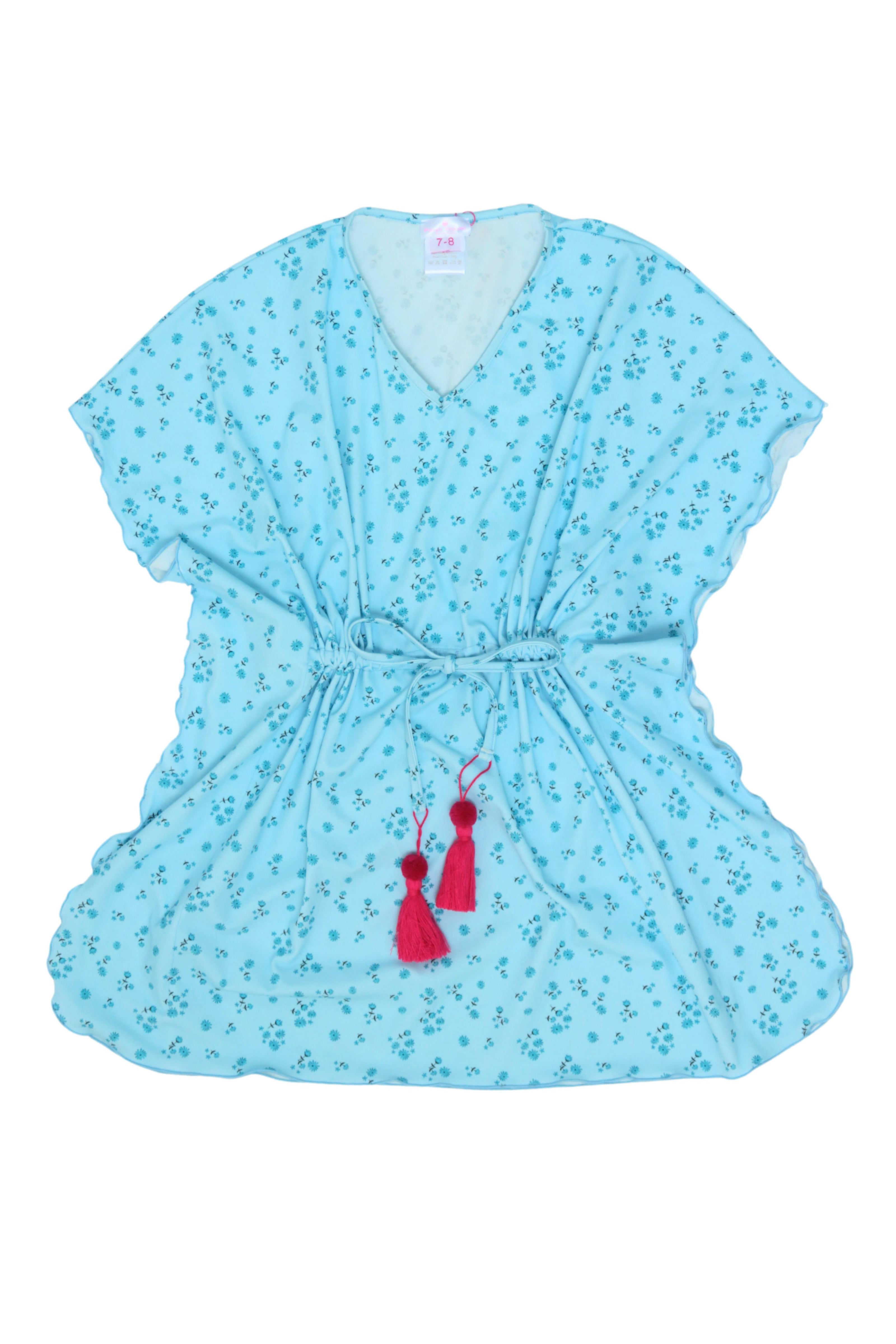 LIDIA BLUE PETAL COVER UP DRESS