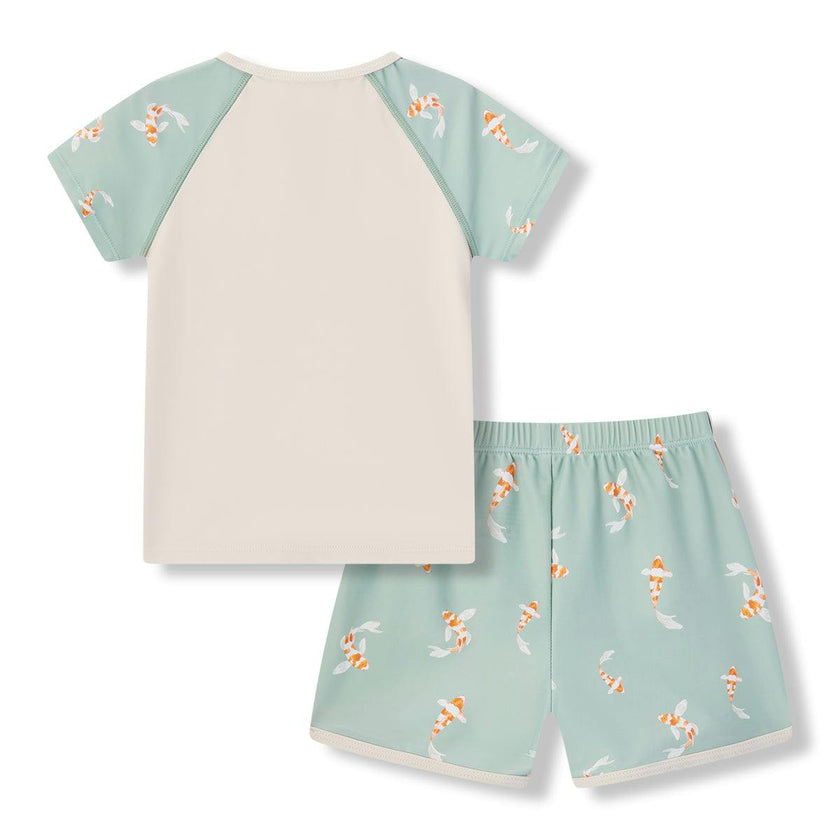 Swimming Koi Zipper Top & Swim Trunks