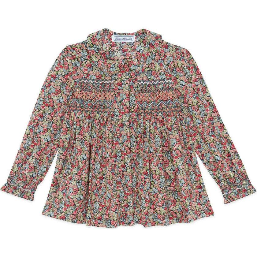 TARTINE ET CHOCOLAT COTTON FLOWER TUNIQUE - DARK GREY