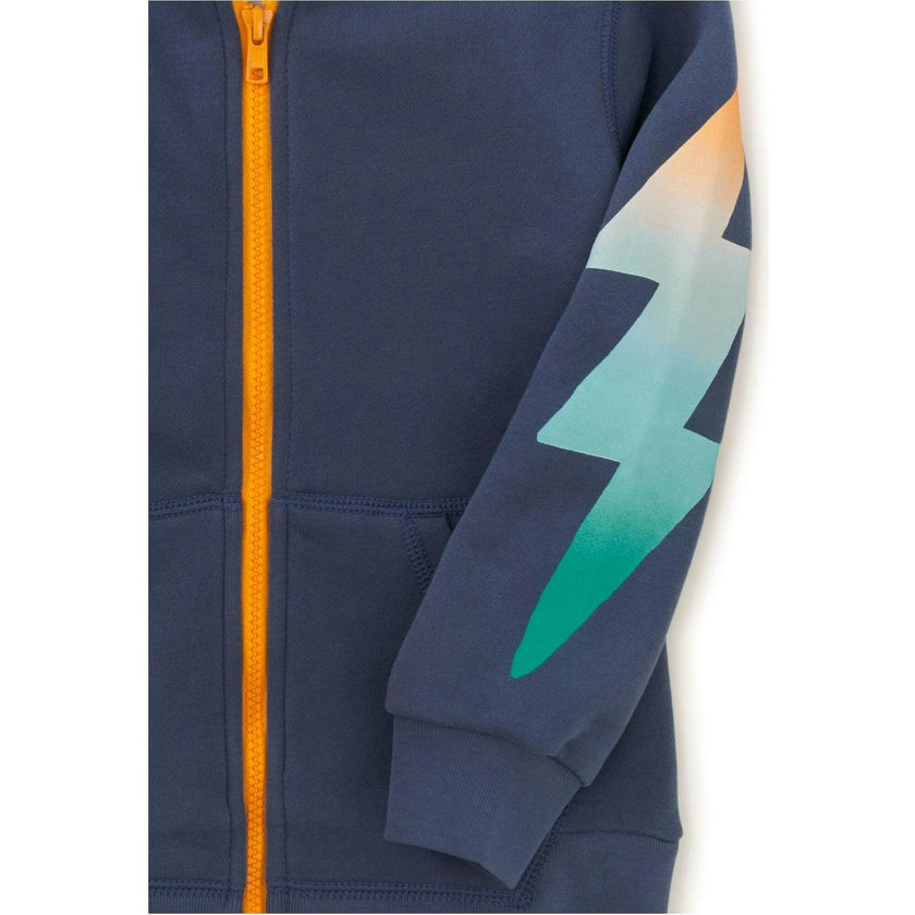 Lightning Sleeve Hoodie, Blue