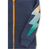 Lightning Sleeve Hoodie, Blue