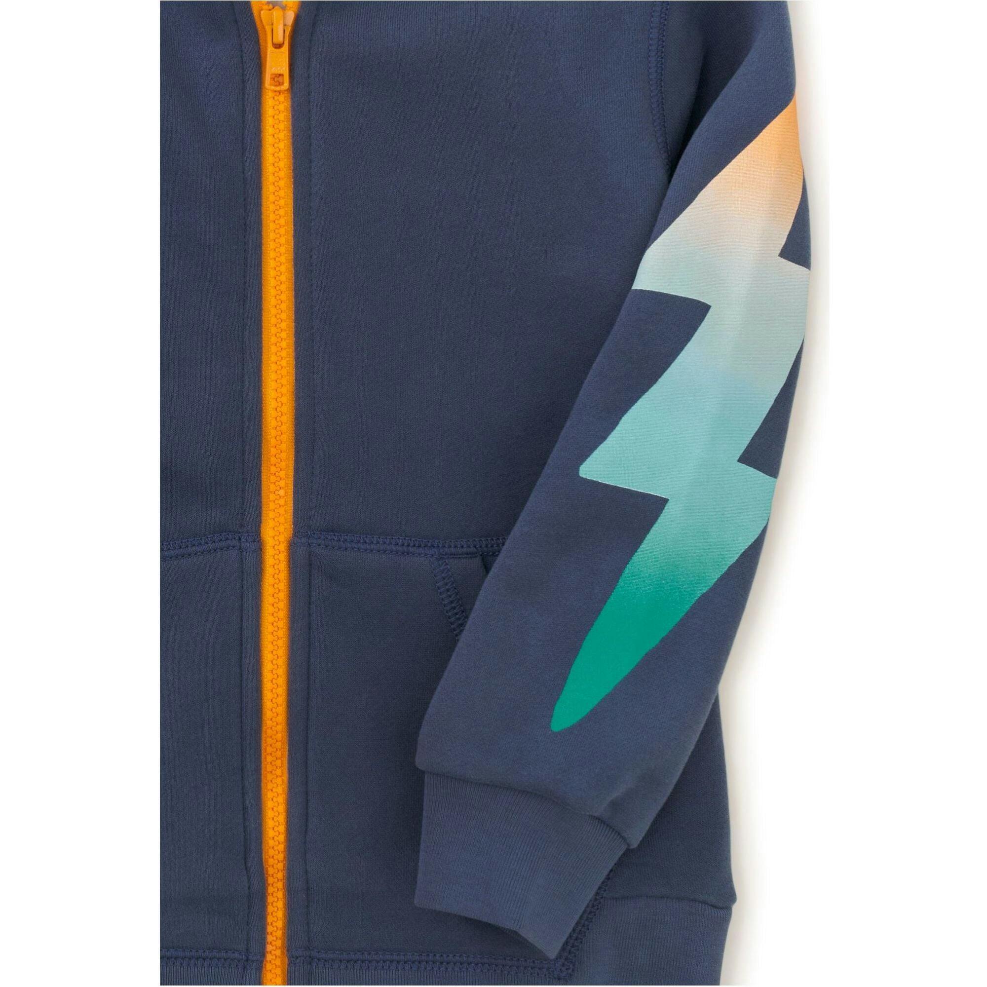 Lightning Sleeve Hoodie, Blue