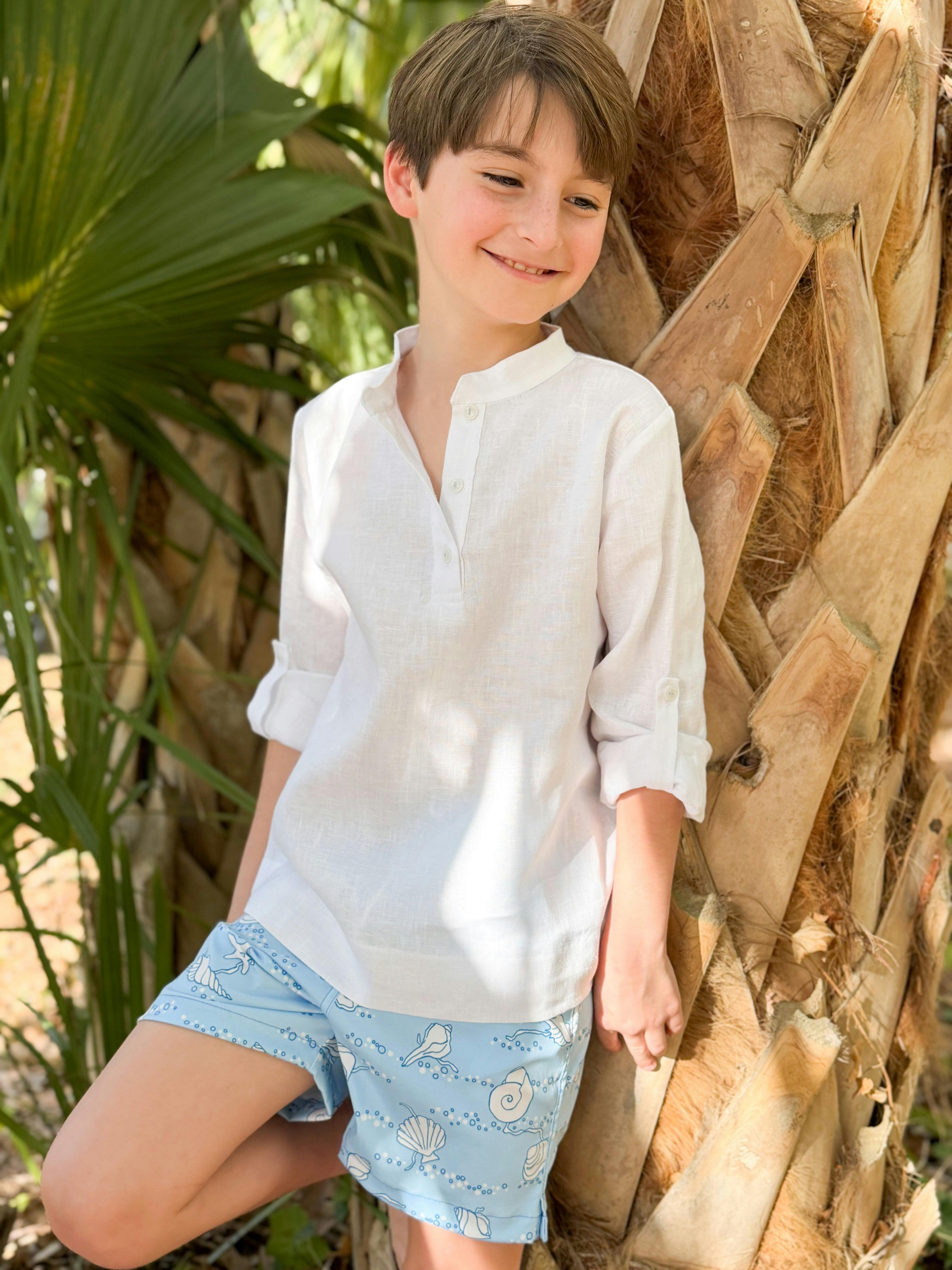 Philip Shirt in White Linen