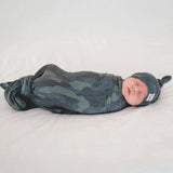 Knit Swaddle Blanket - Hunter