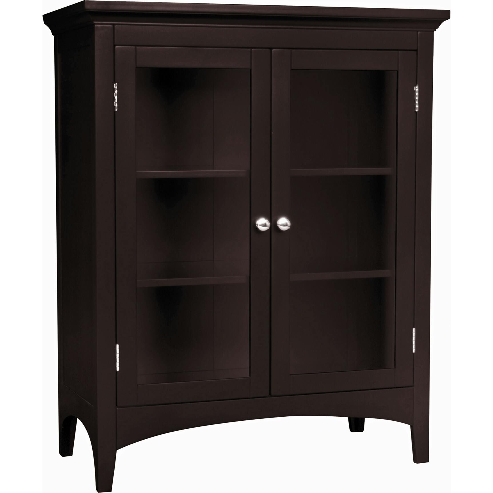 Madison Wooden Floor Cabinet with 2 Glass Doors